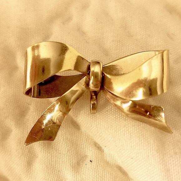 Vintage 12kt GF Bow Brooch Pin Pendant Estate Signed Carl Art - Picture 4 of 4